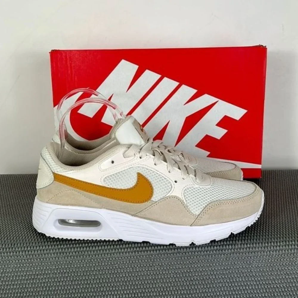 NEW Nike mustard yellow white air max SC minimalist athletic shoes various sizes
